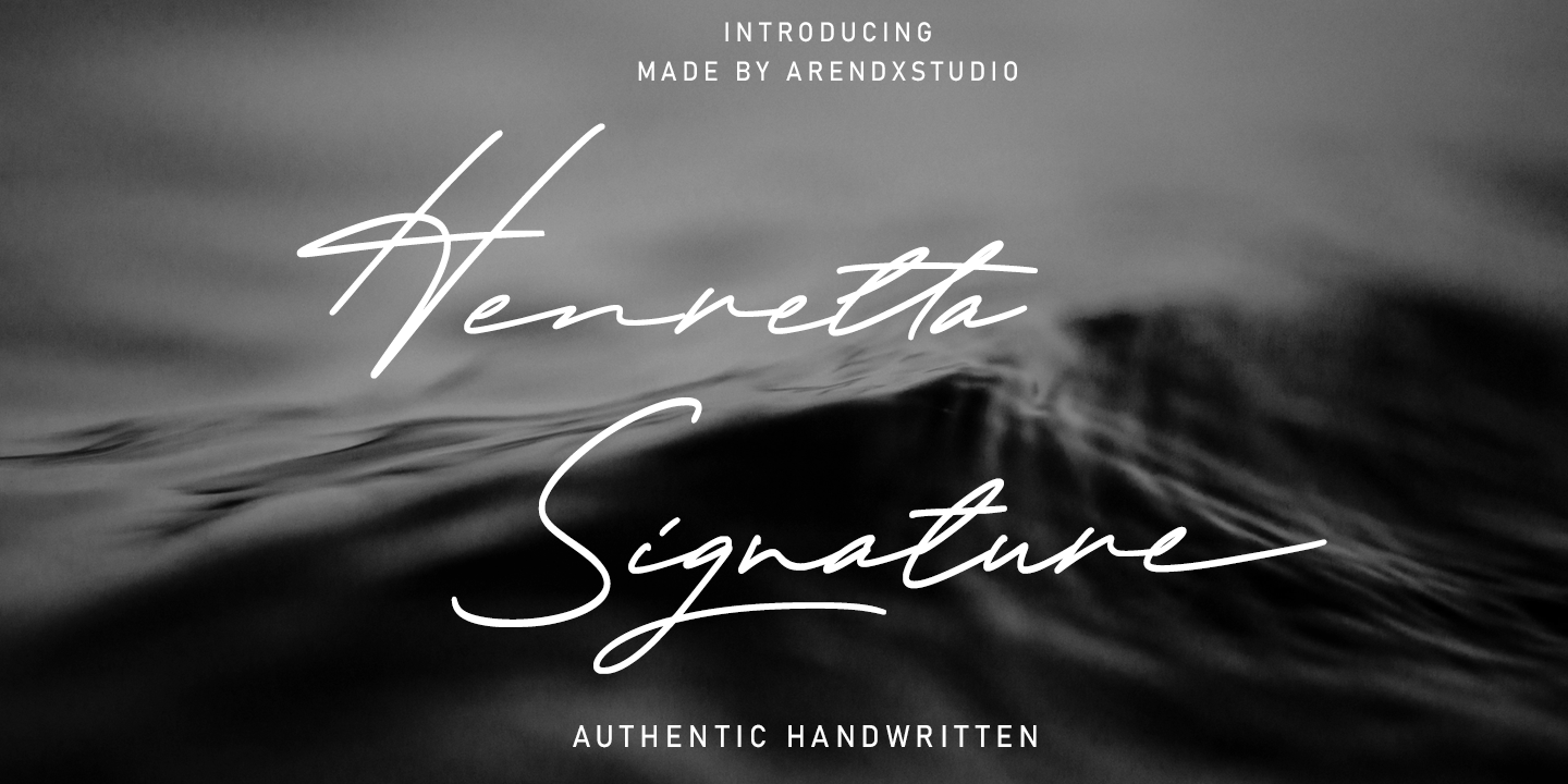 Przykład czcionki Henretta Signature